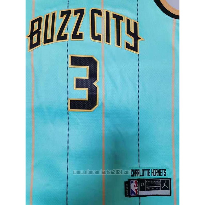 Camiseta Charlotte Hornets Terry Rozier III #3 Ciudad 2020-21 Verde
